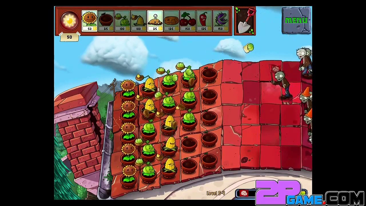 Plants vs Zombies ADVENTURE 5-4 Walkthrough [IOS]