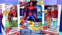 Marvel Ultimate Spider-man Web Slinging Spiderman Electro Battle Gear Gets Sprayed In The
