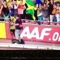 Accident Usain Bolt rolled over by Cameraman Beijing 2015