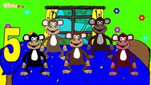 Cinco monitos Fünf kleine Affen Spanisch lernen mit Kinderliedern YleeKids
