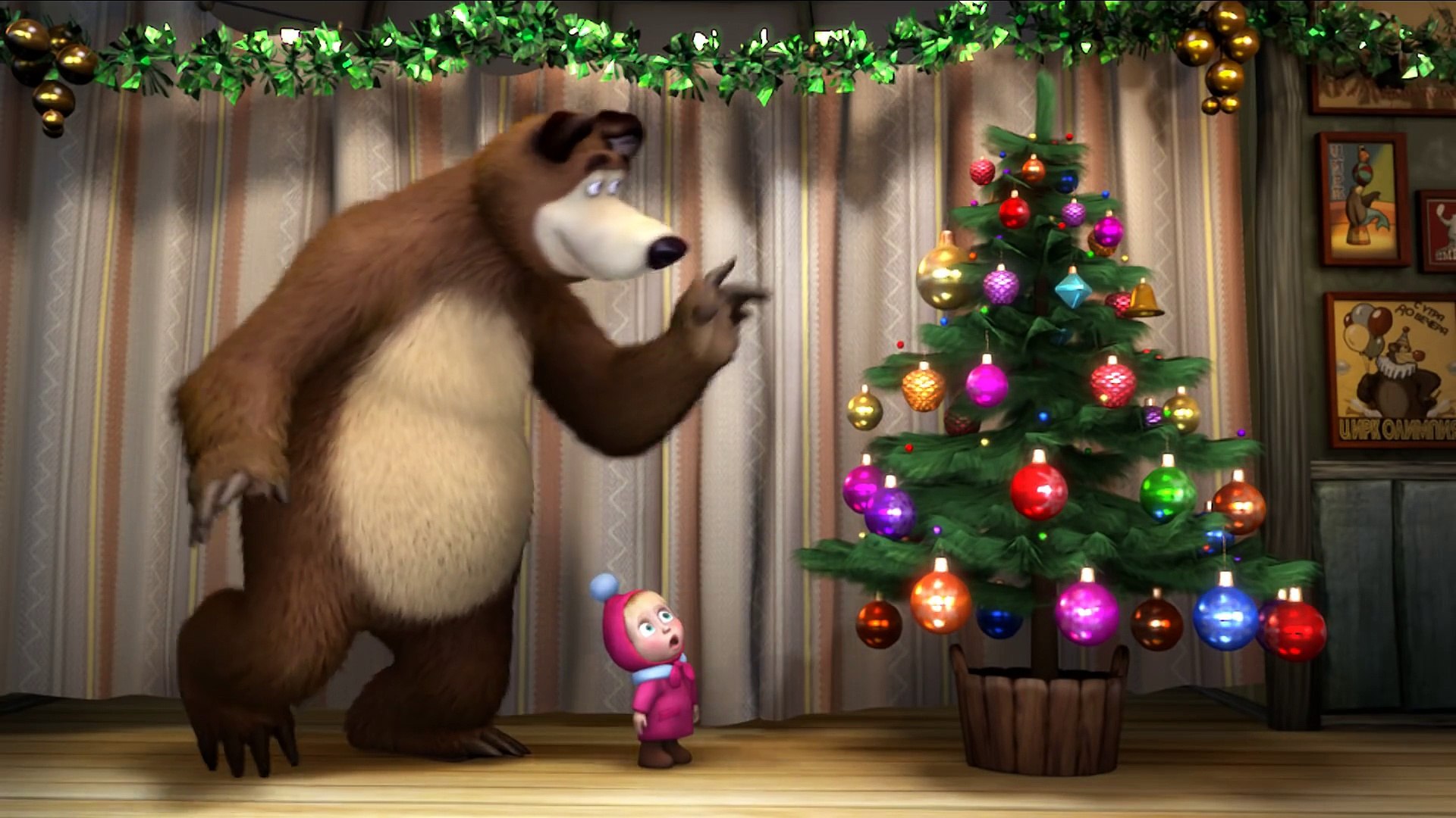 Masha and The Bear - One, Two, Three! Light the Chistmas Tree! (Episode 3)  - Dailymotion Video