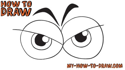 How to draw Angry Eyes - *EASY* step-by-step drawing tutorial