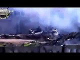 Сирия  Танкист выбирается из подбитого танка