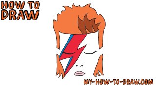 How to draw David Bowie - TRIBUTE - Easy step-by-step drawing tutorial