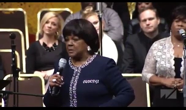 Pastor Shirley Caesar at Pastor Andrae Crouch Homegoing Celebration