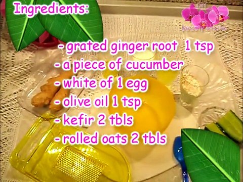 Anti-aging Natural Facial Mask Cucumber & Ginger Root - Skin Care Video Tutorial