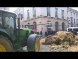Nancy : l'opération fumier des agriculteurs en colère