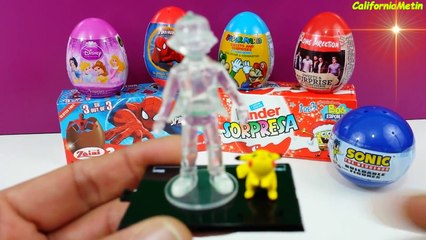Surprise Eggs Spiderman Kinder Surprise SpongeBob Christmas One Direction Sonic Pokemon Princess