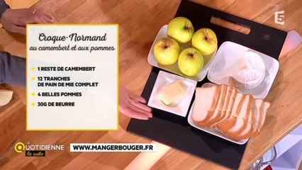Recette : croque-normand au camembert et aux pommes