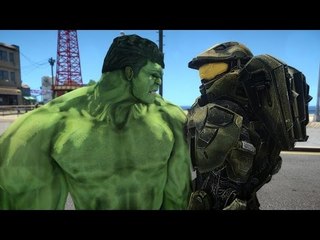Halo Master Chief vs HULK - EPIC BATTLE