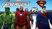 THE AVENGERS VS SUPERMAN - IRON MAN, HULK, THOR, CAPTAIN AMERICA VS MAN OF STEEL