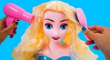 Frozen Hair Styling Doll Salon Disney Princess Chic Vanity Play Set Elsa Doll Salon Set Toy Videos