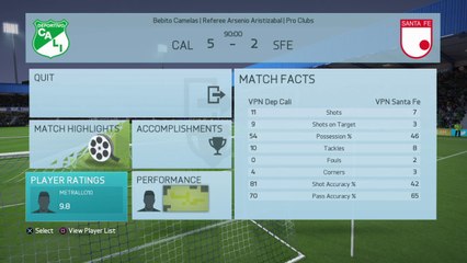 Vs VPN Santa fe || Stats and highlights