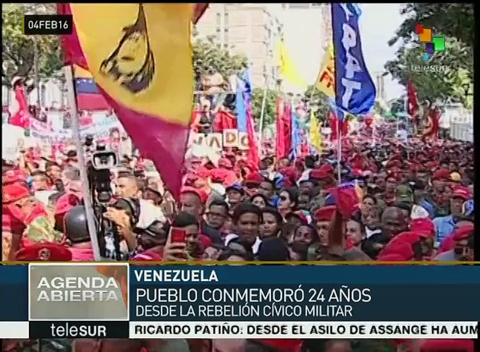 Venezuela: conmemoran 24 aniversario de rebelión de Chávez
