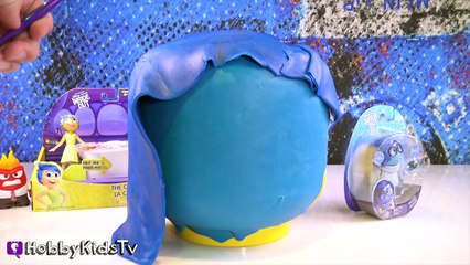 GIANT Play-Doh SADNESS Lego Head! New Toy Blind Box Surprise By HobbyKidsTV
