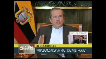 Canciller de Ecuador: "Ya es tiempo de que dejen libre a Julián Assange"