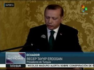 Pdte. turco busca incrementar flujo comercial con Latinoamérica