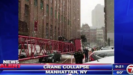 Une grue géante s'écrase dans les rues de New-York
