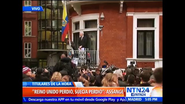 El Reino Unido perdió, Suecia perdió, en los más altos niveles : Julian Assange desde la embajada de Ecuador en Londres