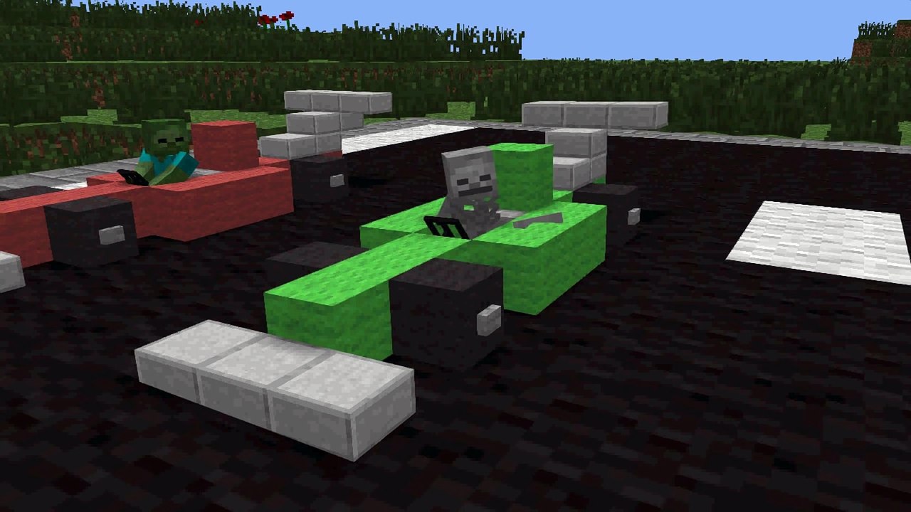 Monster School- Racing - Minecraft Animation