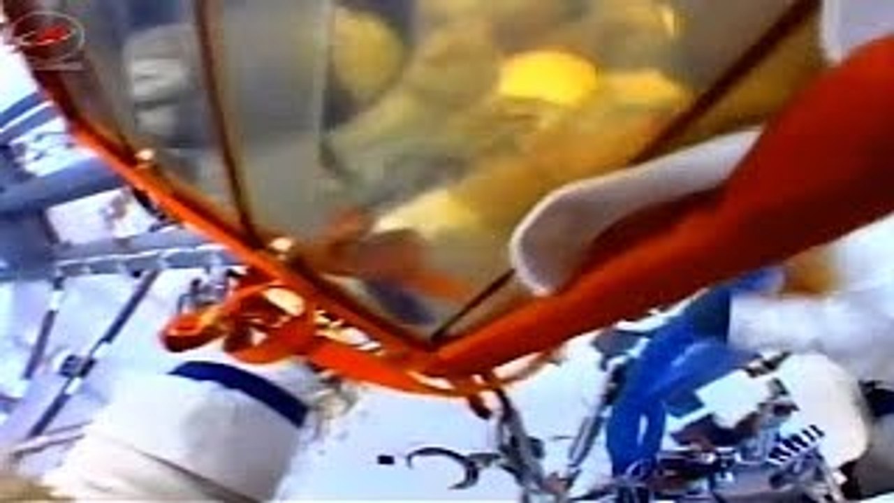 Cosmonauts Conduct Space Walk