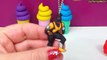 Play-Doh Funny Ice Cream Cone Surprise Eggs Marvel Hello Kitty Scooby-Doo