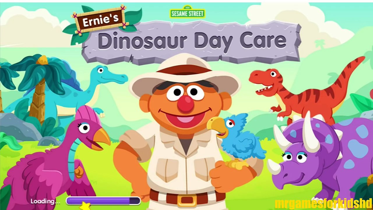 Sesame Street Ernies Dinosaur Day Care T-Rex Caretaker Children Preschool Entertainment