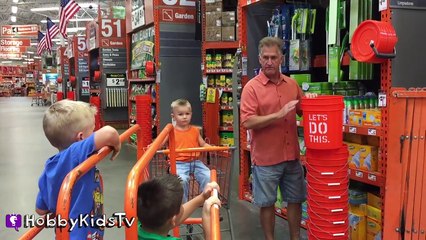 Worlds Biggest HOME DEPOT Egg Surprise Tools + Angry Bird Ball Launchers by HobbyKidsTV