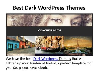 Dark Wordpress Themes