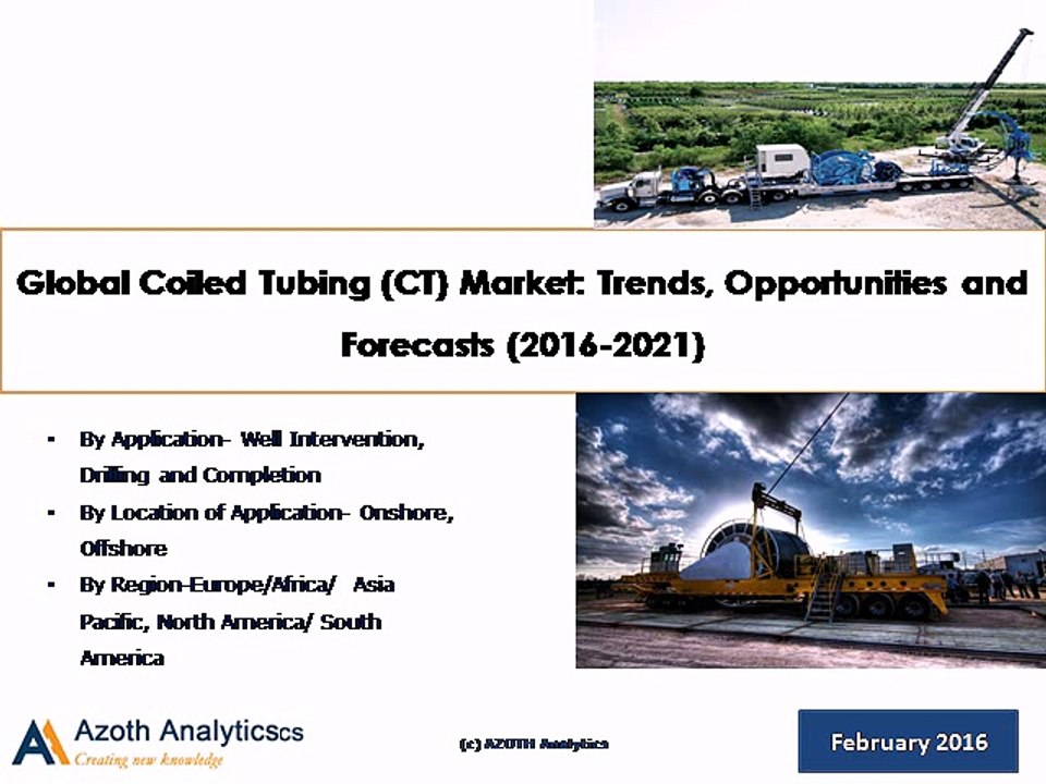 Global Coiled Tubing (CT) Market: Trends, Opportunities and Forecasts (2016-2021) - New Report by Azoth Analytics