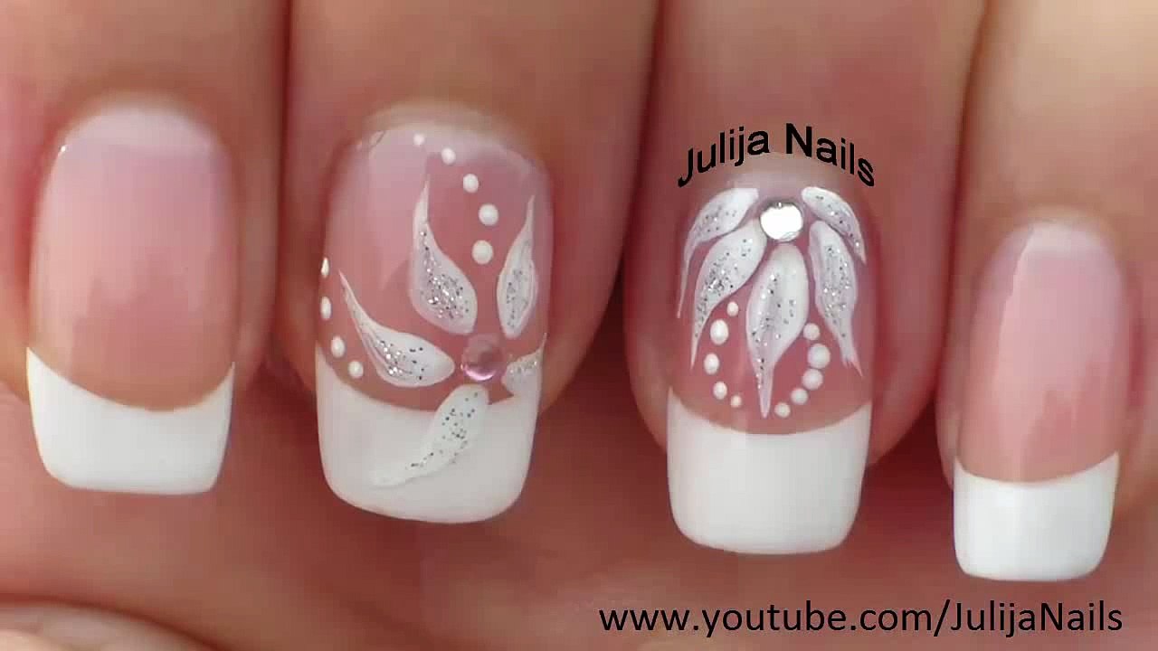 Очень Нежный и Красивый Маникюр  Свадебный Дизайн Ногтей  Френч