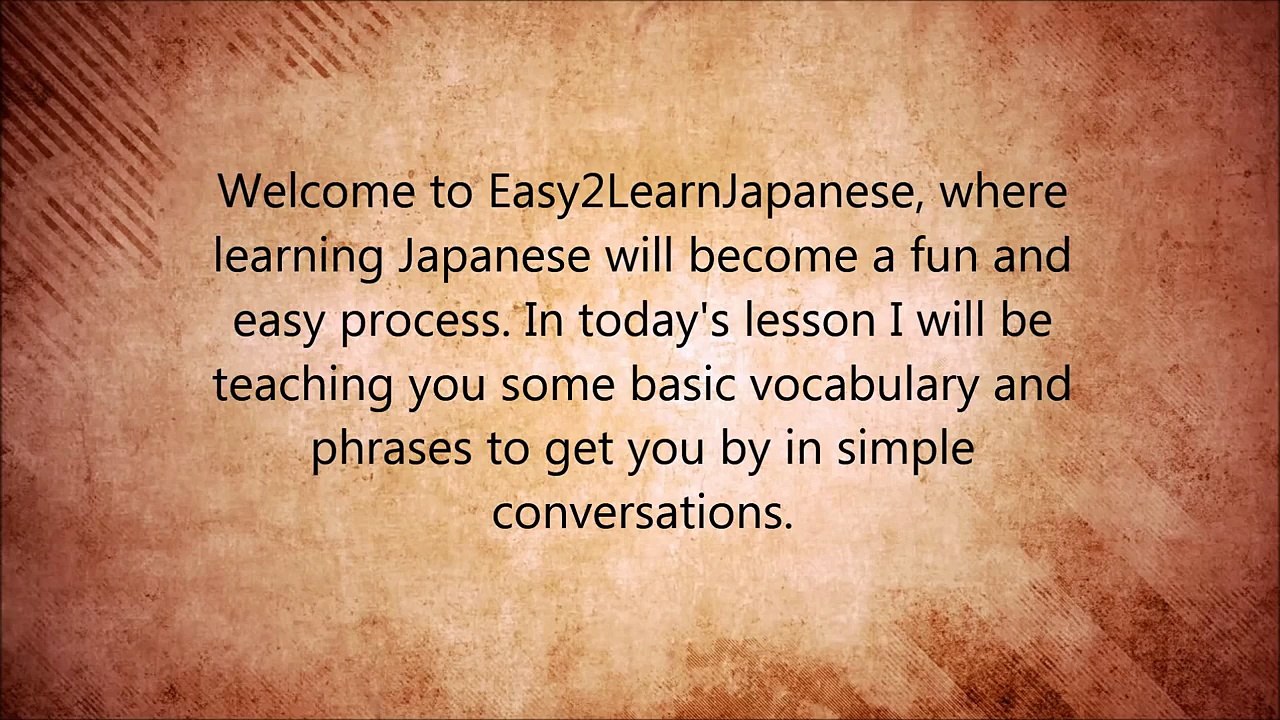 Basic Japanese Conversation- Ep.1  Free Watch And Download