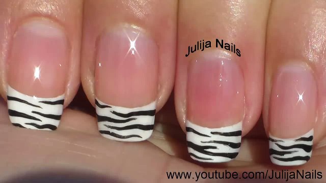 Френч маникюр Французский маникюр Зебра