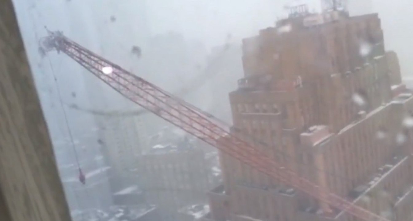 Massive crane collapse captured on video