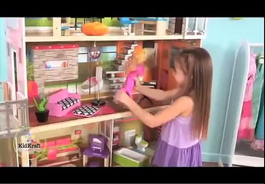 Girls Dolls House Dollhouse Toys For Barbie Frozen Anna And Elsa Dolls By KidKraft