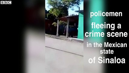 Video of police 'fleeing' crime scene before murder goes viral