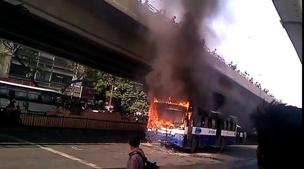 Whatsapp videos - Bus Burning accident