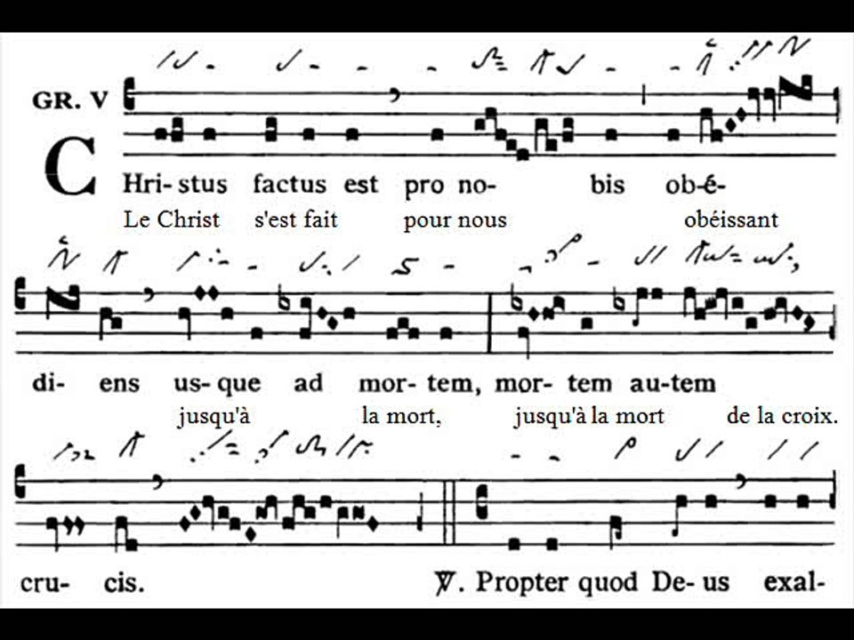 Graduale gregorian 'Christus factus est', Dominica in Palmis (Dimanche des Rameaux)