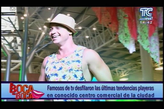 Famosos de tv desfilaron las últimas tendencias playeras en conocido centro comercial de la ciudad