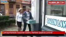 Çamaşırhanede Soyunan Kadın, Herkesi Şaşkına Çevirdi