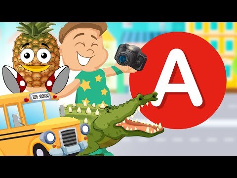 Alfabet dla dzieci - Literka A - Zabawa i nauka w jednym
