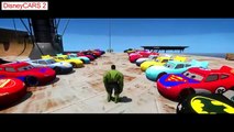 Nursery Rhymes - 25 Multi Colors Mcqueen Cars SMASHED BY HULK! Dinoco Ramone Disney Pixar Cars HD (FULL HD)