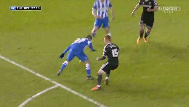 1-0 Anthony Knockaert Goal | Brighton & Hov Albion FC vs. Brentford – England - Championship 05.02.2016