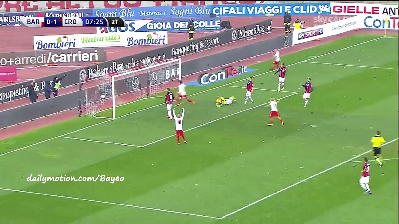 Riccardo Maniero Goal HD - Bari 1-1 Crotone - 05-02-2016