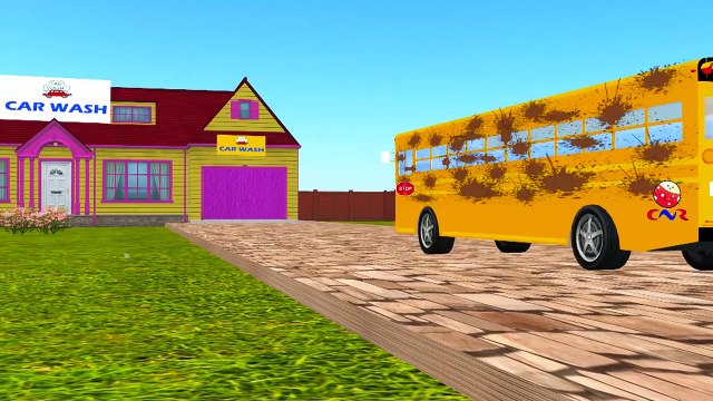 Police Car Ambulance Monster Trucks And School Bus Car Wash Compilation Cartoons For Child