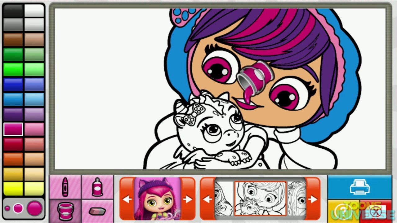 Little Charmers Lavender & Flare Dragon Nick Jr. Coloring Book Creative Game for Children