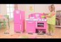 Girls Pink Cooking Pretend Play Kitchen Toy, KidKraft Retro Kitchens Toys