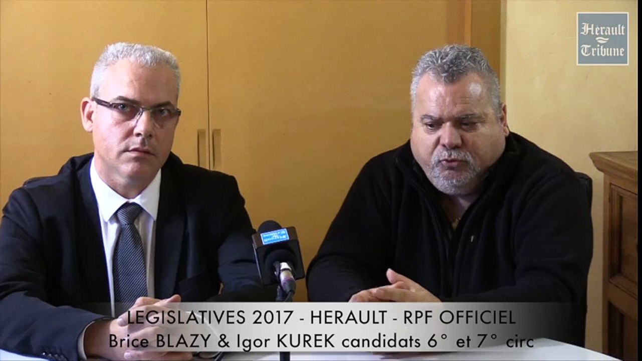 BEZIERS - AGDE - 2016 - Brice BLAZY Igor KUREK candidats 6 ° et 7° circonscription