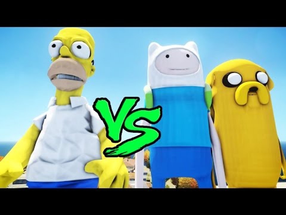Homer Simpson VS Finn & Jake - GREAT BATTLE