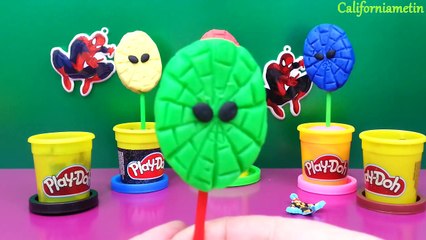 Lollipop Play Doh Surprise Eggs Spider-Man Marvel Toys